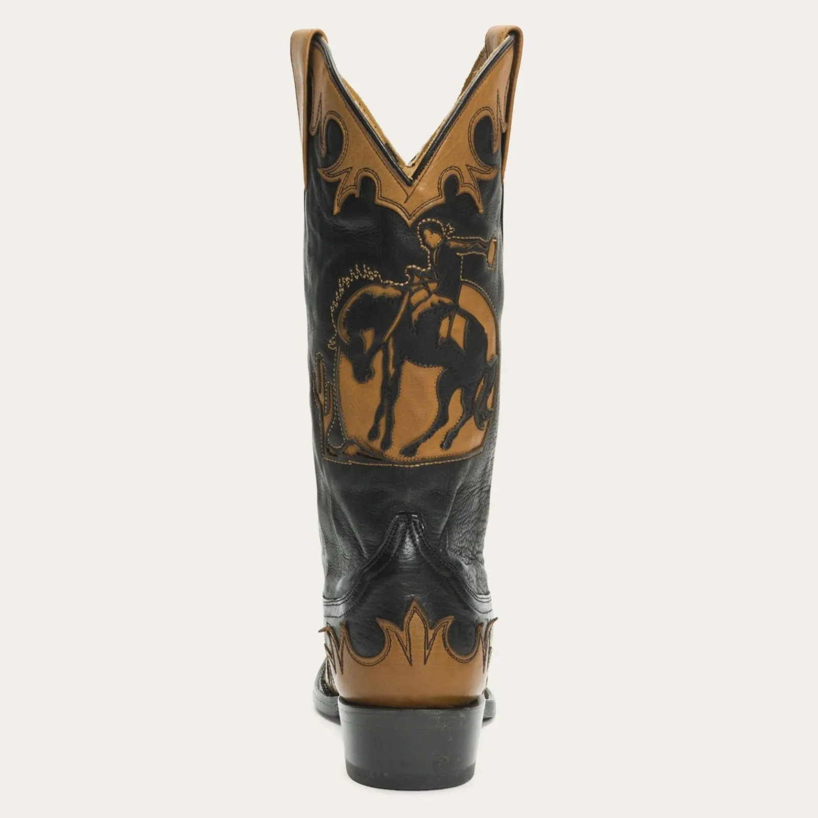 Stetson Women's Black Faye Cowgirl & Horse Snip Toe Boots 1266